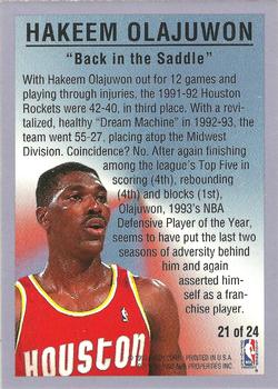 1993-94 Fleer - All-Stars #21 Hakeem Olajuwon Back