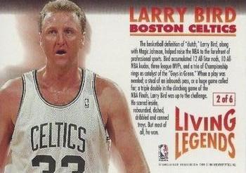 1993-94 Fleer - Living Legends #2 Larry Bird Back