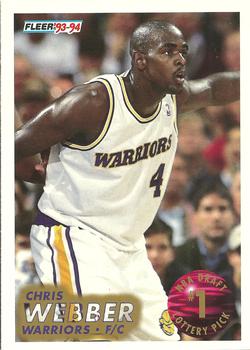 1993-94 Fleer - 1993 NBA Draft Lottery Pick Exchange #1 Chris Webber Front