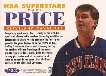1993-94 Fleer - NBA Superstars #17 Mark Price Back