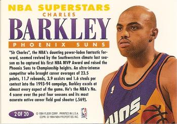 1993-94 Fleer - NBA Superstars #2 Charles Barkley Back
