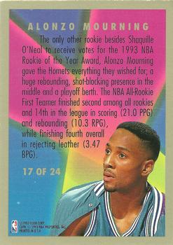 1993-94 Fleer - Rookie Sensations #17 Alonzo Mourning Back