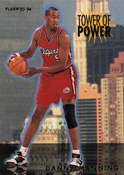 1993-94 Fleer - Towers of Power #14 Danny Manning Front