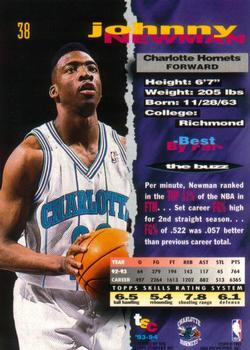 1993-94 Stadium Club - First Day Issue #38 Johnny Newman Back