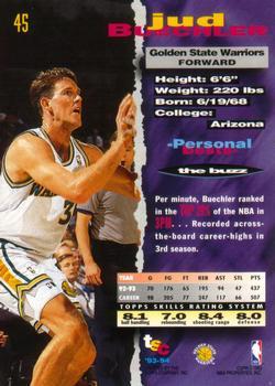 1993-94 Stadium Club - First Day Issue #45 Jud Buechler Back