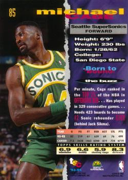 1993-94 Stadium Club - First Day Issue #85 Michael Cage Back