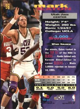 1993-94 Stadium Club - First Day Issue #96 Mark Eaton Back
