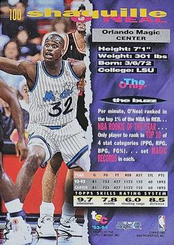 1993-94 Stadium Club - First Day Issue #100 Shaquille O'Neal Back
