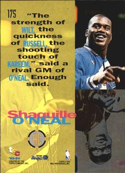 1993-94 Stadium Club - First Day Issue #175 Shaquille O'Neal Back