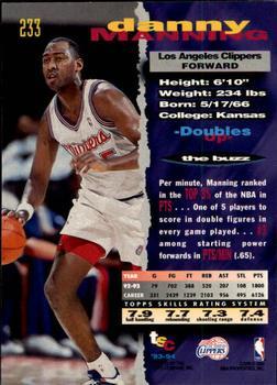 1993-94 Stadium Club - First Day Issue #233 Danny Manning Back