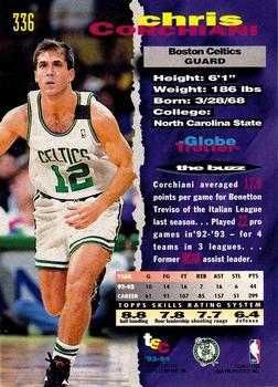 1993-94 Stadium Club - First Day Issue #336 Chris Corchiani Back