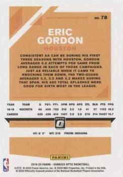 2019-20 Donruss Optic #78 Eric Gordon Back
