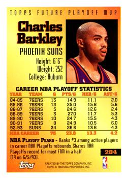 1993-94 Topps #204 Charles Barkley Back