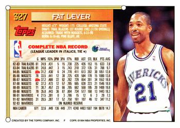 1993-94 Topps #327 Fat Lever Back