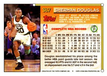 1993-94 Topps #367 Sherman Douglas Back