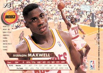 1993-94 Ultra #75 Vernon Maxwell Back
