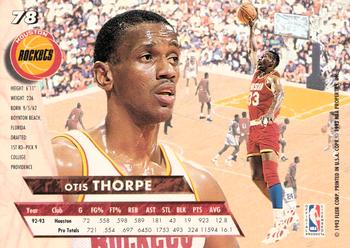 1993-94 Ultra #78 Otis Thorpe Back