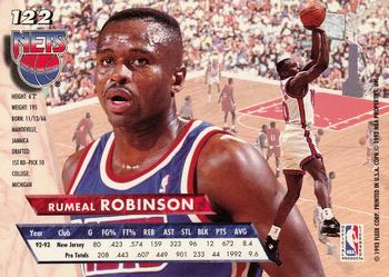 1993-94 Ultra #122 Rumeal Robinson Back
