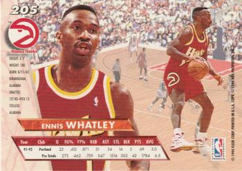 1993-94 Ultra #205 Ennis Whatley Back
