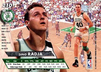 1993-94 Ultra #210 Dino Radja Back