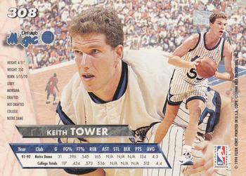 1993-94 Ultra #308 Keith Tower Back