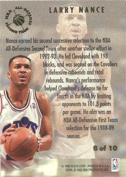 1993-94 Ultra - All-Defensive Team #8 Larry Nance Back