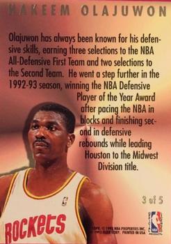 1993-94 Ultra - NBA Award Winners #3 Hakeem Olajuwon Back