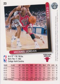1993-94 Upper Deck #23 Michael Jordan Back