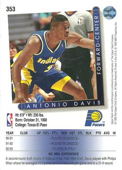 1993-94 Upper Deck #353 Antonio Davis Back