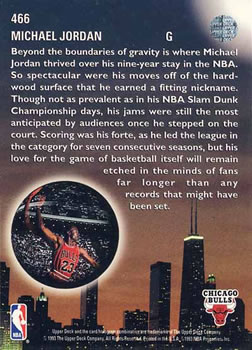 1993-94 Upper Deck #466 Michael Jordan Back