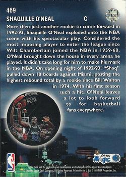 1993-94 Upper Deck #469 Shaquille O'Neal Back