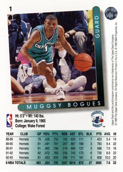 1993-94 Upper Deck #1 Muggsy Bogues Back