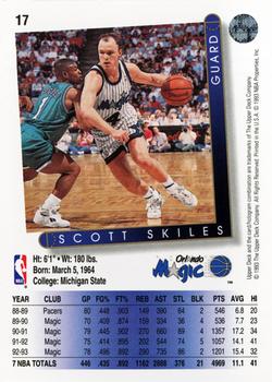 1993-94 Upper Deck #17 Scott Skiles Back