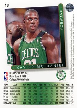 1993-94 Upper Deck #18 Xavier McDaniel Back
