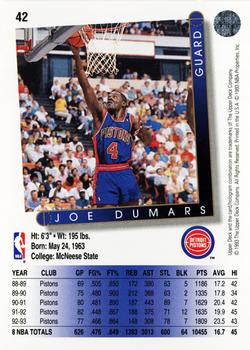 1993-94 Upper Deck #42 Joe Dumars Back