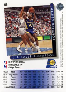 1993-94 Upper Deck #66 LaSalle Thompson Back