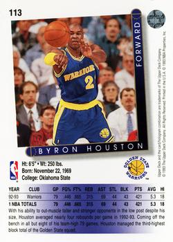1993-94 Upper Deck #113 Byron Houston Back