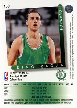 1993-94 Upper Deck #150 Dino Radja Back