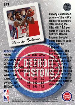 1993-94 Upper Deck #167 Dennis Rodman Back