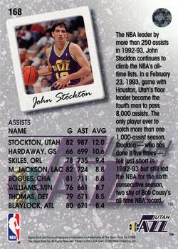 1993-94 Upper Deck #168 John Stockton Back