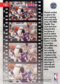 1993-94 Upper Deck #182 First Round: Suns 3, Lakers 2 Back