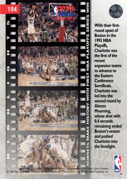 1993-94 Upper Deck #194 Hornets Win First Series Back