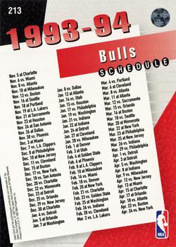 1993-94 Upper Deck #213 Chicago Bulls Back