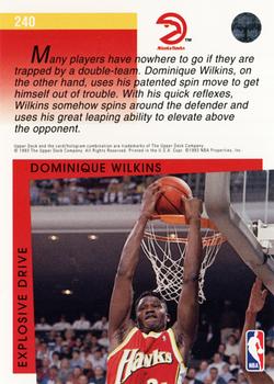 1993-94 Upper Deck #240 Dominique Wilkins Back