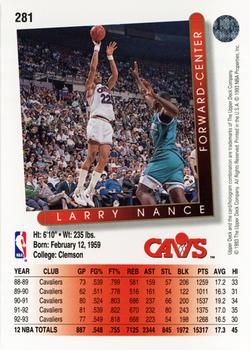 1993-94 Upper Deck #281 Larry Nance Back