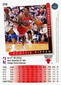 1993-94 Upper Deck #310 Scottie Pippen Back