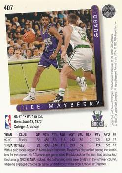 1993-94 Upper Deck #407 Lee Mayberry Back