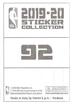 2019-20 Panini NBA Stickers European #92 Jim Boylen Back
