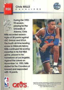 1993-94 Upper Deck - Rookie Standouts #RS8 Chris Mills Back