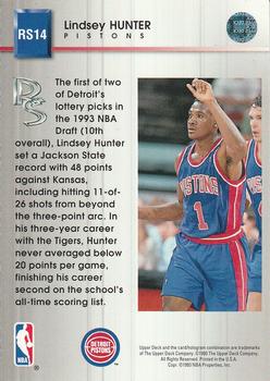 1993-94 Upper Deck - Rookie Standouts #RS14 Lindsey Hunter Back